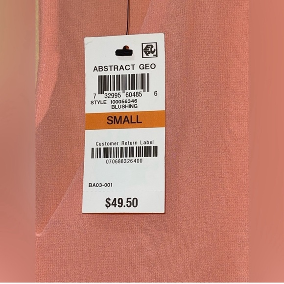 BAR III BLOUSE ABSTRACT GEO BELL SLEEVE WOMEN ORANGE COLOR STYLE BLUSHING SIZE S - Picture 10 of 11